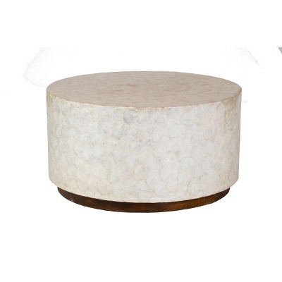 Rowden Capiz Coffee Table Off-White - East At Main