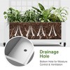 71.37in.L x 35.1in.W x 15.6in.H Black Metal Rectangle Outdoor Planting Box with Climbing Frame (1-Pack) - 4 of 4