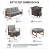 Buenhomino 6 Piece Patio Furniture Set with Fire Pit Table, Outdoor Sectional Conversation Sets Wicker Rattan Sofa with 4'' Thickened Cushion - 3 of 4