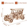 ROBOTIME 3D Wooden Puzzle Vintage Car 1:15 Scale Exquisite Wood Craft Kit Gift for Adults Desk Toys Gift for Boys/Girls, 7.5"*3.6"*4.5" - 2 of 4