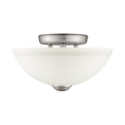 Somerset Sleek Brushed Nickel LED Bowl Flush Mount Light