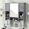 NicBex Wall Mounted Bathroom Storage Cabinets with Mirror,Modern Bathroom Wall Cabinet with Towels Bar,Bathroom Medicine Cabinet for Bathroom - 2 of 4