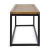 Jeco Acacia & Iron Bench - Teak/Black - Christopher Knight Home: Weather-Resistant, 2-Seater Patio Furniture - 3 of 4