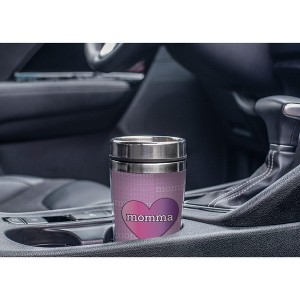 Elanze Designs Momma Heart Purple 17 Ounce Stainless Steel Travel Tumbler - 1 of 2