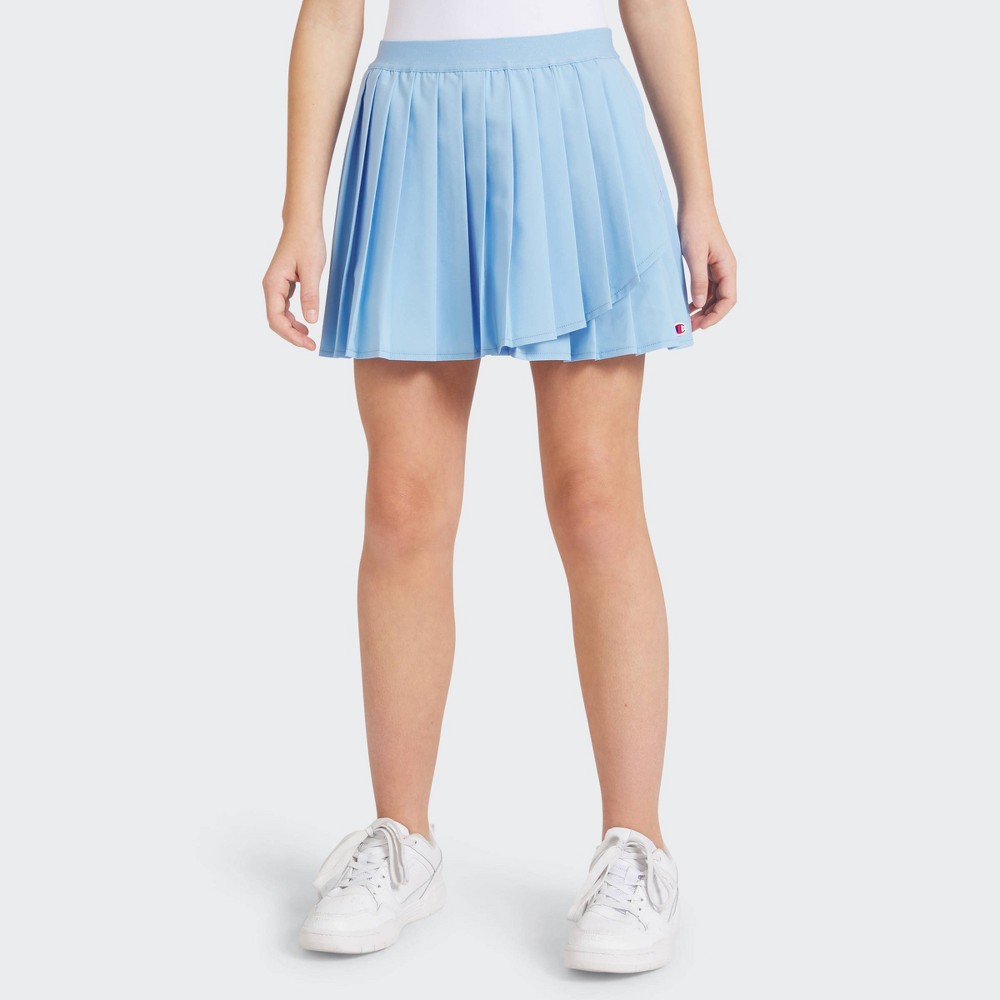 Champion Girls' Pleated Skort - Light Blue M