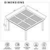 Amazonia Ipanema Teak Finish Wood Square Outdoor Patio Dining Table - 4 of 4