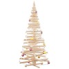 vidaXL Christmas Trees with Stand Natural 82.7" Solid pine wood - 3 of 4