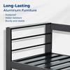 Aluminum Outdoor 2 Pcs Sofa Patio Couch, All-Weather Metal Outdoor Couch with 5" Thick and Soft - 3 of 4