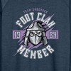 Women's - Teenage Mutant Ninja Turtles - Foot Clan Member Lightweight French Terry Wide Neck Long Sleeve Shirt - 2 of 4
