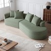 112" Oversize Modern Chenille Modular Sectional Sofa with 4 Pillows, Cloud-Style 4-Seat Couch for Living Room or Apartments – The Pop Home - 3 of 4