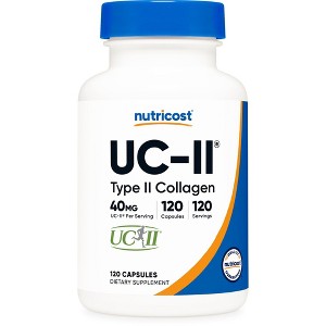 Nutricost UC-II Collagen (40mg) 120 Capsules - With Undenatured Type II Collagen, GMO-Free, Gluten-Free - 1 of 4