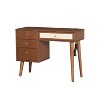 CAVINAS 39" Bohemian Style Wood Vanity with 4 Drawers Vintage Vanity Set Natural Wood Vanity for Bedroom - 4 of 4
