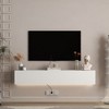 KTMBDW Floating TV Stand 69", Modern Wall Mounted Media Console Shelf with Doors, Entertainment Center for Under TV Storage for Living Room, Bedroom - 2 of 4