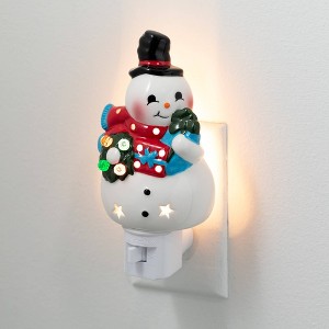 6"H Sullivans Christmas Whimsical Snowman Nightlight  Multicolor - 1 of 4