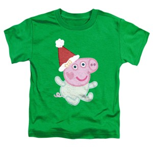 Toddler Boys' Peppa Pig Evie Pig Santa Hat T-Shirt - 1 of 4