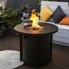 Resenkos 30" Propane Gas Fire Pit Table, 50000 BTU Round Steel Fire Pit for Outside Patio Deck Garden Courtyard-Black - 4 of 4