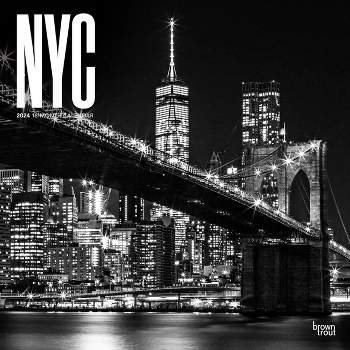 Browntrout 2024 Wall Calendar 12"x12" New York City Black & White