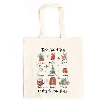 City Creek Prints Christmas Favorites Canvas Tote Bag - 15x16 - Natural