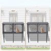 Akoasm 44.5 in. W Large Indoor Wooden Cat Cage with Bug Proof For Sunbathing, Napping & Overlooking-Antique Gray - 3 of 4