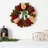 Nearly Natural 24” Peony, Dahlia and Hydrangea Artificial Wreath - 3 of 4