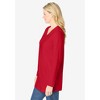 Woman Within Plus Size Perfect Long-Sleeve V-Neck Tunic - 4 of 4