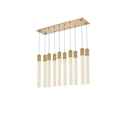 Elegant Lighting Weston 10 - Light Pendant in  Satin Gold