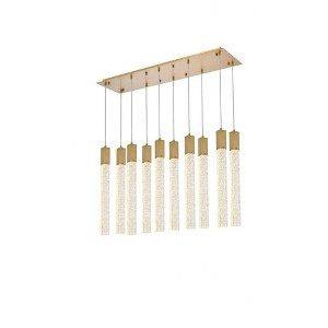 Elegant Lighting Weston 10 - Light Pendant in  Satin Gold - 1 of 4