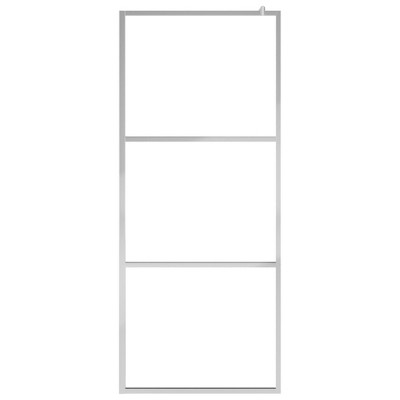 Modern Clear Glass and Aluminum Walk-In Shower Wall 55.1" x 76.8"