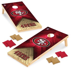 NFL San Francisco 49ers 2'x4' Wood Cornhole Set - 1 of 4