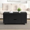 Modern Lift-Top Coffee Table with Storage and Stools, Multifunctional Mobile Center Table for Small Living Rooms or Apartments - Panipeachy - 2 of 4