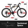 Infurnic Bicycles Mountain Bike, 21 Speeds with Mechanical Disc Brakes for Adult and Teenagers, Orange, 71*25*39.3 - 2 of 4