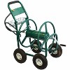 XtremepowerUS Outdoor 300' Hose Reel Cart Capacity Patio Garden w/ Wheels, Green - 3 of 4