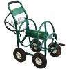 Xtremepowerus 96032-H2 300 ft. Outdoor Yard Water Hose Reel Cart with Steel Basket