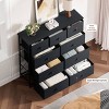 WOWLIVE 9 Dresser, Chest of Drawers with Wide 39'', Easy-Pull Fabric & Wood Dressers with Top - 3 of 4