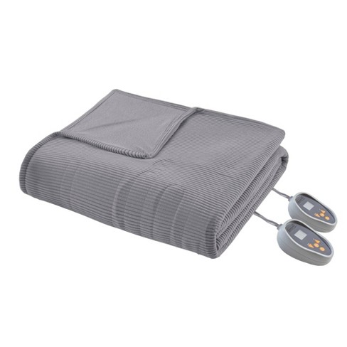 Knitted Micro Fleece Electric Heated Bed Blanket - Beautyrest : Target