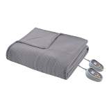 Knitted Electric Micro Fleece Bed Blanket - Beautyrest