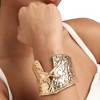 Women's Dented Tie-Up Statement Bracelet - California Gold - 4 of 4