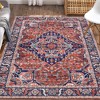 Vintage Boho Area Rug, Washable Print Distressed Rug Non Slip Low Pile Floor Carpet Indoor for Living Room Bedroom - 2 of 4