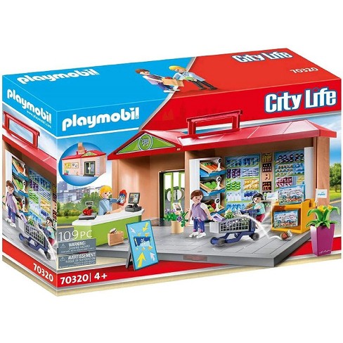 Yoghurt Verslaafd bak Playmobil 70320 Take Along Grocery Store : Target