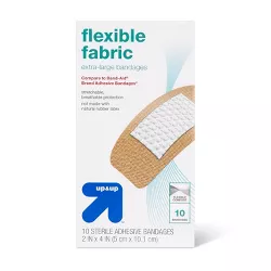 Extra Large Flexible Fabric Bandages - 10ct - up & up™