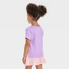 Toddler Girls' Butterfly Graphic T- Shirts - Cat & Jack™ Lilac Purple - 3 of 4