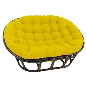 63"x45" Double Papasan with Twill Cushion - International Caravan - 1 of 3