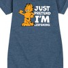 - Garfield - Pretend I'm Listening Graphic Short Sleeve Fleece Dress - 2 of 4