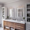 2-Light Glass Delgado Vanity Wall Lamp Brushed Steel/Clear - Kenroy Home: ETL Listed, Mid-Century Modern Design, Dimmable - 3 of 4
