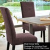 PiccoCasa Stretch Spandex Fabric Removable Washable Parsons Chair Slipcover - 2 of 4