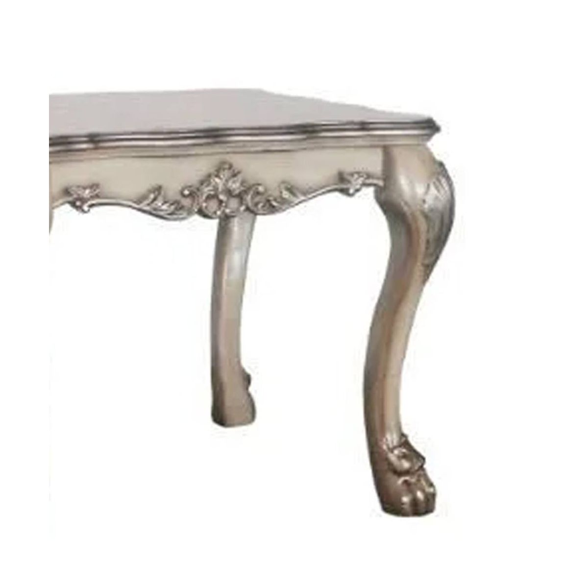 28" Dresden Coffee Table Vintage Bone White - Acme Furniture: Claw Feet, Carved Details - thumbnail 3