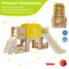 Safstar 7-in-1 Toddler Slide Set Wooden Castle-Shaped Entertainment Activity Center - 2 of 4