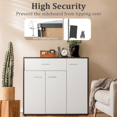 Costway 3-Door Buffet Sideboard Kitchen Storage Cabinet Console Cupboard w/Drawer — фото 7