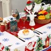 Christmas Decorations for Home Indoor Table Decor Table Cloths Rectangle 60 x 120 Inch, Santa Claus Winter Farmhouse Tablecloth for Banquet Party - 2 of 4