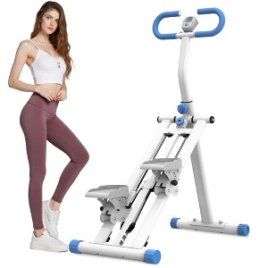 Angel Sar Vertical Climber Workout Machine, Stair Stepper with Resistance, Adjustable Handlebar, Full-Body Exercise Equipment with Stable Frame, Blue - 1 of 4